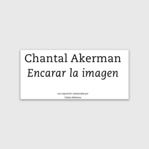 'Chantal Akerman. Encarar la imagen'