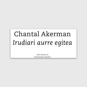 ‘Chantal Akerman. Irudiari aurre egitea’